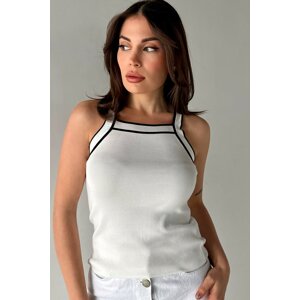 MODAGEN Halter Neck White Cro