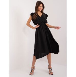 Black asymmetrical sleeveless dress