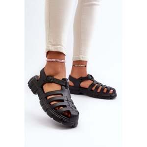 Women's Foam Roman Sandals Black Gasaria