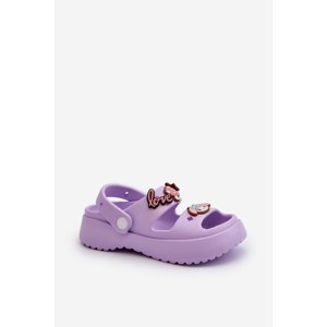 Children's lightweight foam sandals with embellishments, purple Ifrana
