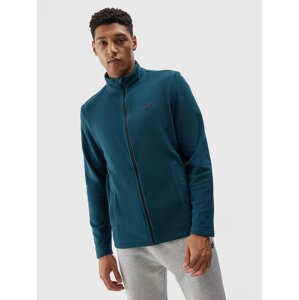 Men's fleece with a regular 4F stand-up collar - marine