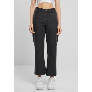 Women's Cropped Straight Leg Jeans - Black