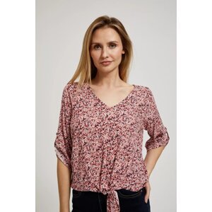 Ladies' patterned blouse MOODO - pink