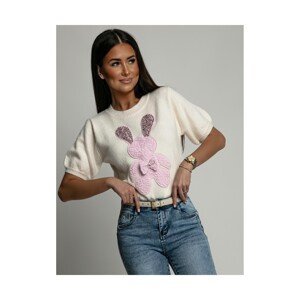 Beige women's bunny sweater