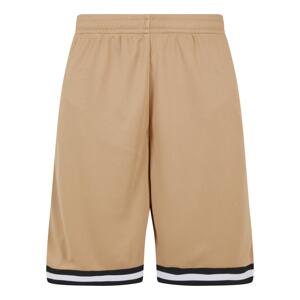 Men's Stripes Mesh Shorts - Unionbeige/Black/White