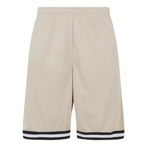 Men's Stripes Mesh Shorts - Beige/Black