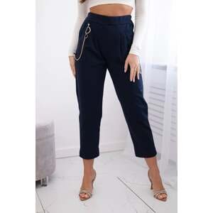 New punto trousers with chain in navy blue