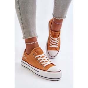 Lee Cooper Women's Sneakers with Thick Sole Orange
