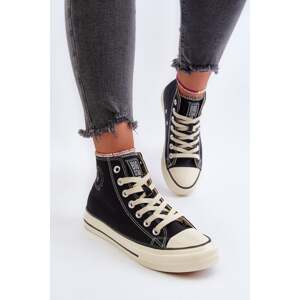 Women's High Sneakers Big Star Black