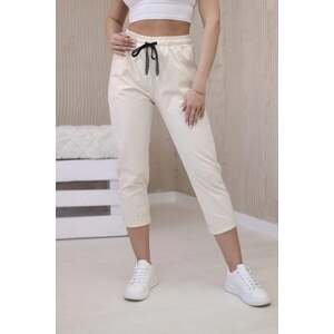 New Punto Trousers with Tie at the Waist Light Beige