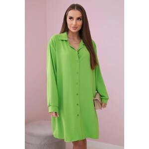 Long shirt with viscose light green color