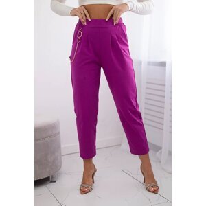 New Punto Pants with Chain in Dark Purple