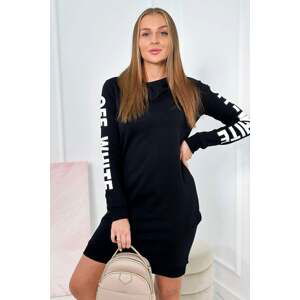 Sporty black hooded dress