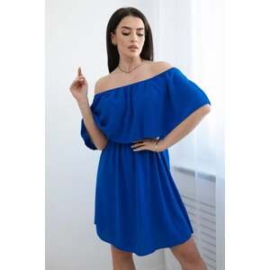 Spanish dress to the waist cornflower blue