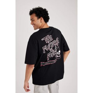 DEFACTO Oversize Fit Crew Neck Printed T-Shirt