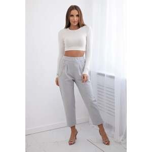 New punto trousers with chain in grey