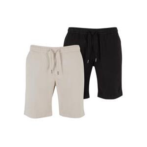 Men's Stretch Twill 2-Pack Shorts - Beige+Black