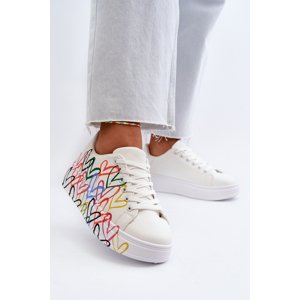 Women's Heart Sneakers White Claral