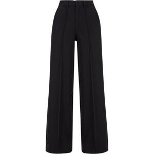 Women's wide pleated trousers - black