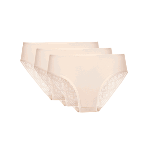 Brava cotton panties with lace back, three-pack