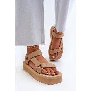 Women's platform sandals Beige Edireda