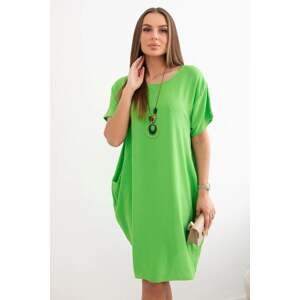 Dress with pockets and pendant Pistachios