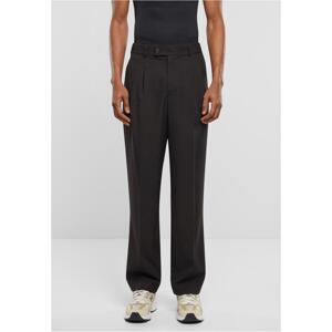 Pleated trousers - black