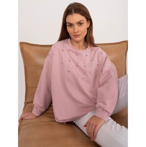 Dusty Pink Asymmetrical Hoodless Sweatshirt