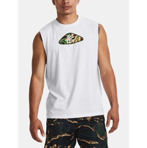 Under Armour Tank Top Curry SLVS Tee-WHT - Men's