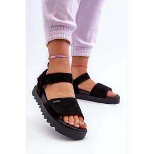Women's suede platform sandals Big Star Black