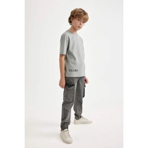 DEFACTO Boy Cargo Jogger Elastic Banded Leg Jeans