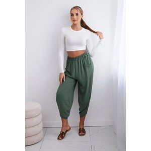 Wide-leg trousers with khaki pockets