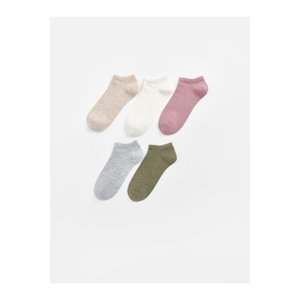 LC Waikiki Women's Plain Booties Socks 5-Pack