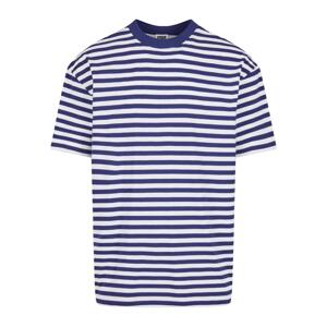 Men's T-shirt Regular Stripe - white/navy blue