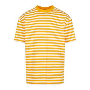 Men's T-shirt Regular Stripe - white/yellow