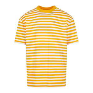 Men's T-shirt Regular Stripe - white/yellow