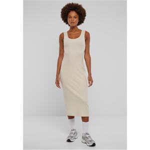 Women's Long Rib Dress - Cream