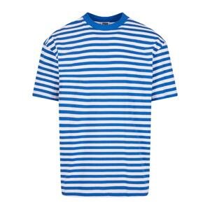 Men's T-Shirt Regular Stripe - White/Royal Blue