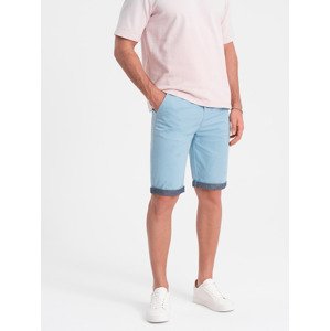 Ombre Men's chinos shorts with denim trim