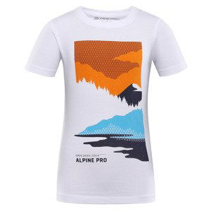 Children's cotton T-shirt ALPINE PRO GERBO white variant pb