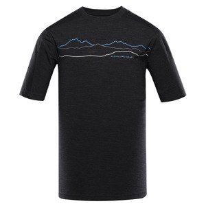 Men's T-shirt made of merino wool ALPINE PRO WOOLEN 2 black