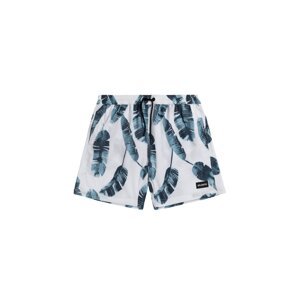 Men's beach shorts ATLANTIC - white with pattern