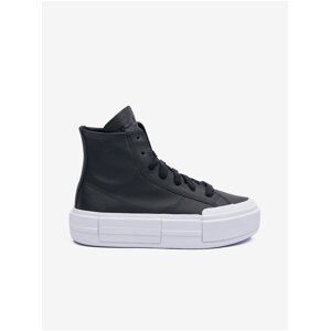 Black Women's Leather Ankle Sneakers Converse Chuck Taylor All Sta - Ladies