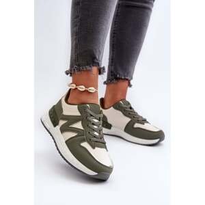 Women's sneakers made of eco leather, green Kaimans