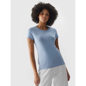 Women's slim T-shirt 4F - light blue