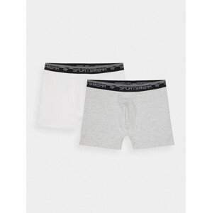 Men's Boxer Underwear 4F (2Pack) - Grey/White