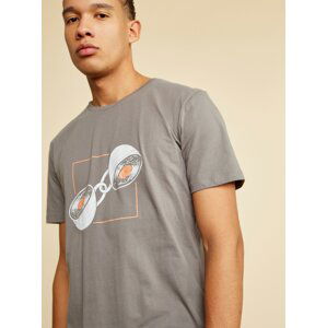 Grey men's T-shirt with zoot brody print