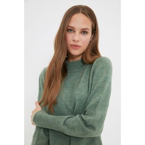 Trendyol Green Stand-Up Collar Knitwear Sweater