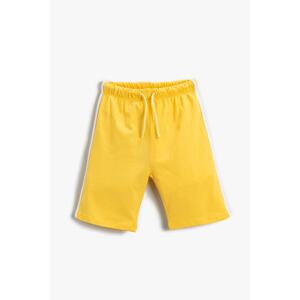 Koton Basic Striped Shorts Cotton Laced Waist