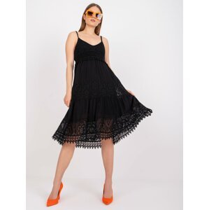 Black flowing dress on hangers with lace OCH BELLA